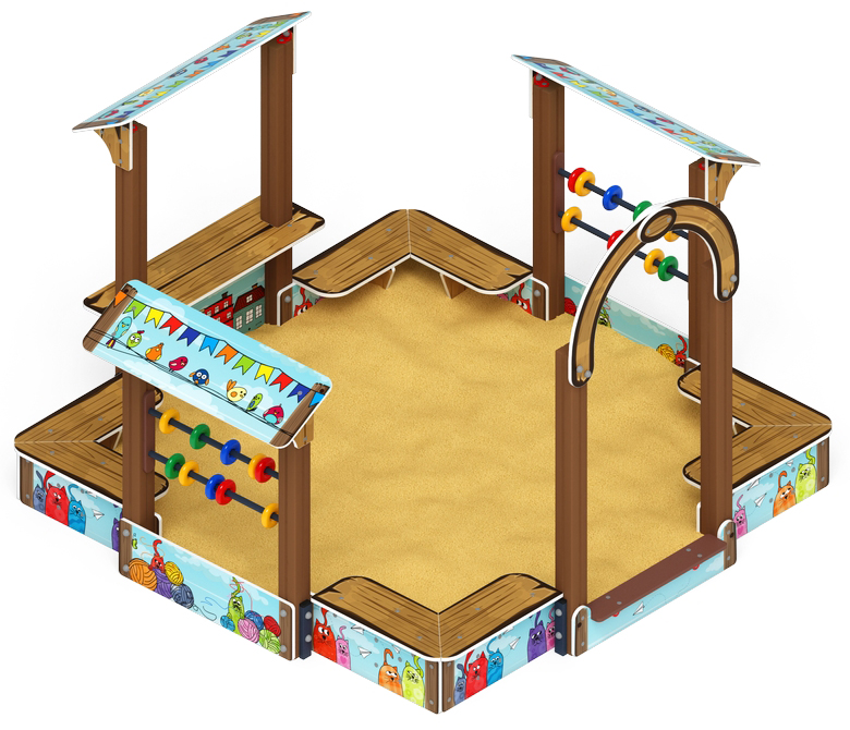 Песочный дворик Теремок (Коты) - ИО 6.01.04-03