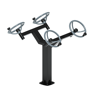 Рули (положение сидя) серый - Уличный тренажер - СТ 102-13