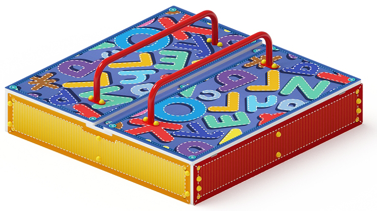 Песочница с крышкой средняя (Азбука) - ИО 5.01.11-01