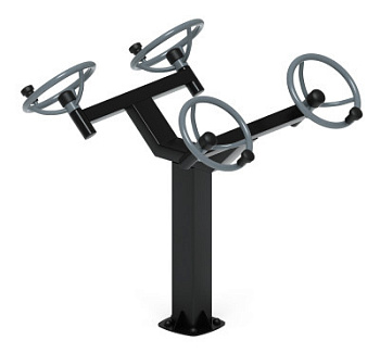 Рули (положение сидя) серый - Уличный тренажер - СТ 102-13