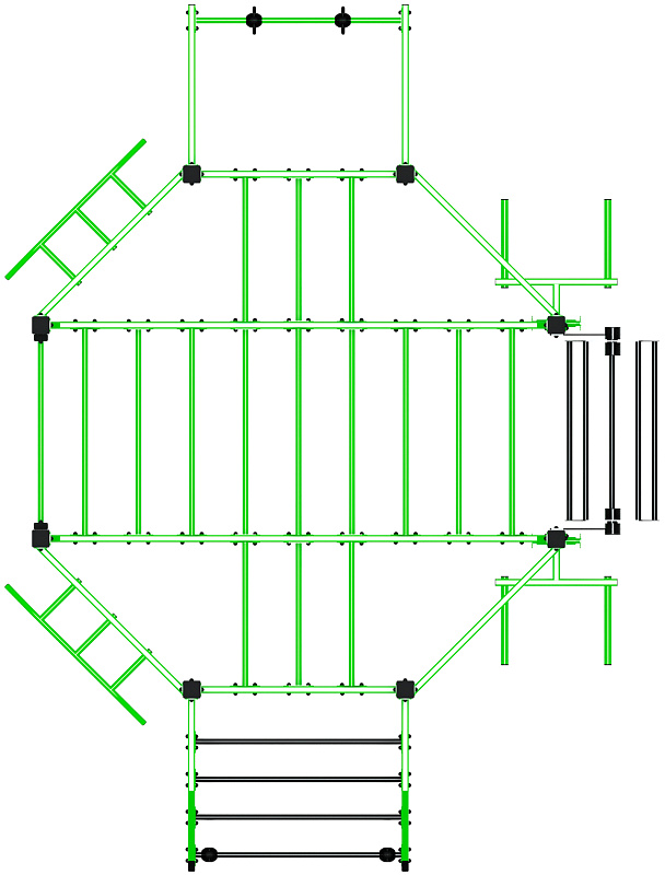 Многофункциональный спортивный комплекс (зеленый) МК 100.01-02