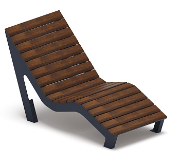 Шезлонг парковый - МФ 42.03.01-10 (Темный дуб) Д:780  (под анкера)
