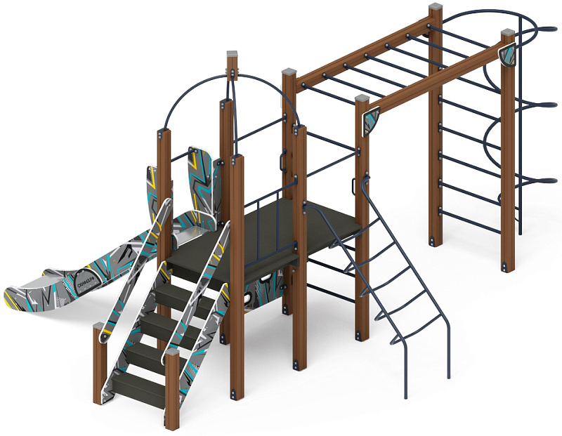 Навина (Техно-голубой) - ДИК 2.09.02-01 - Игровой комплекс H=1200