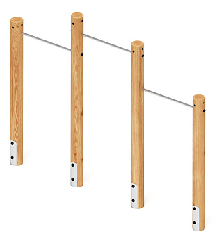 Турник взрослый тройной (лиственница) СО 2.20.10-Л.И1