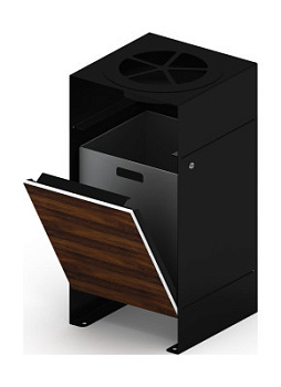 Урна парковая с пепельницей (черная) - МФ 50.02.02-01  (под анкера)