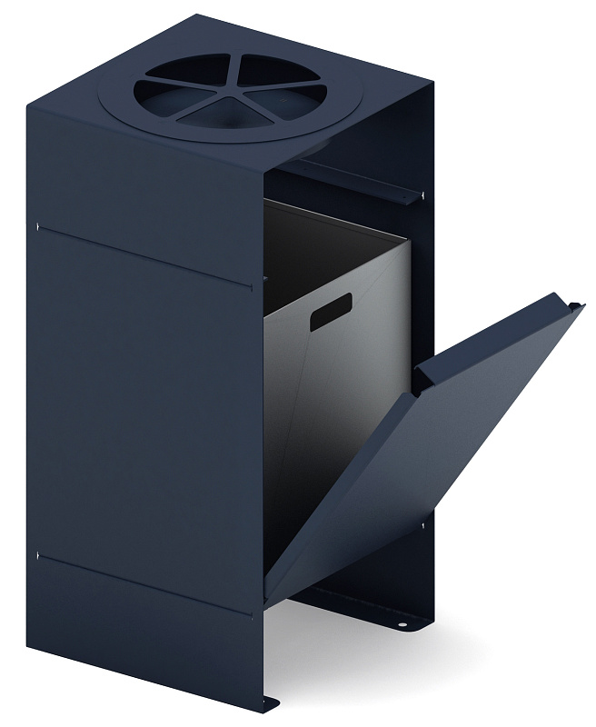 Урна парковая с пепельницей - МФ 50.02.05  (под анкера)