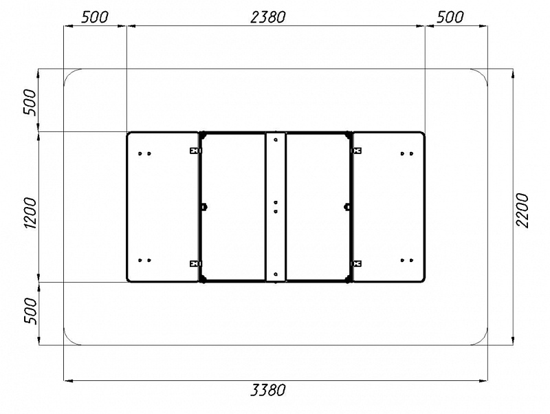 Песочница с крышкой средняя (Арифметика) - ИО 5.01.11-03