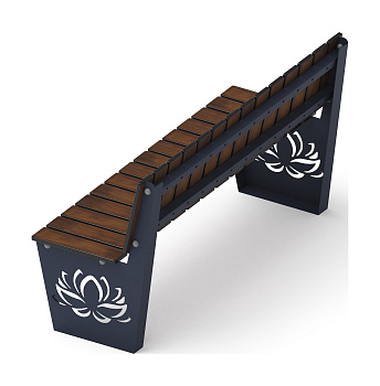 Скамья Лотос - МФ 42.02.01 (Темный дуб) (под анкера)