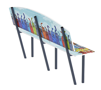 Скамейка детская Коты - МФ 41.01.01-02.И1