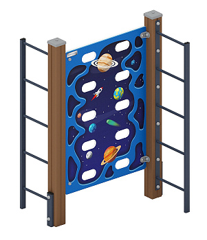 Стенка для лазанья тип 1 - СО 1.20.04-02 (синий принт)