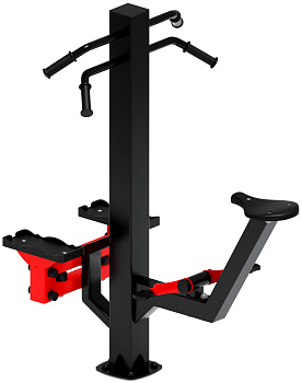 Степ+Вело (красный) - Уличный тренажер - СТ 018-11.И1