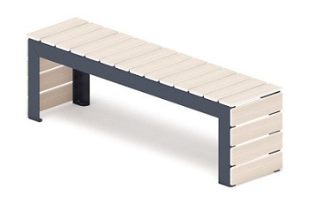 Скамья - МФ 42.02.03-11 (Беленый дуб) Г:380  (под анкера)