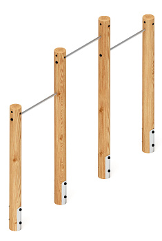 Турник взрослый тройной (лиственница) СО 2.20.10-Л.И1