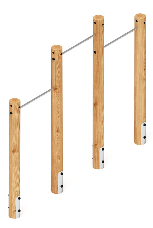 Турник взрослый тройной (лиственница) СО 2.20.10-Л.И1