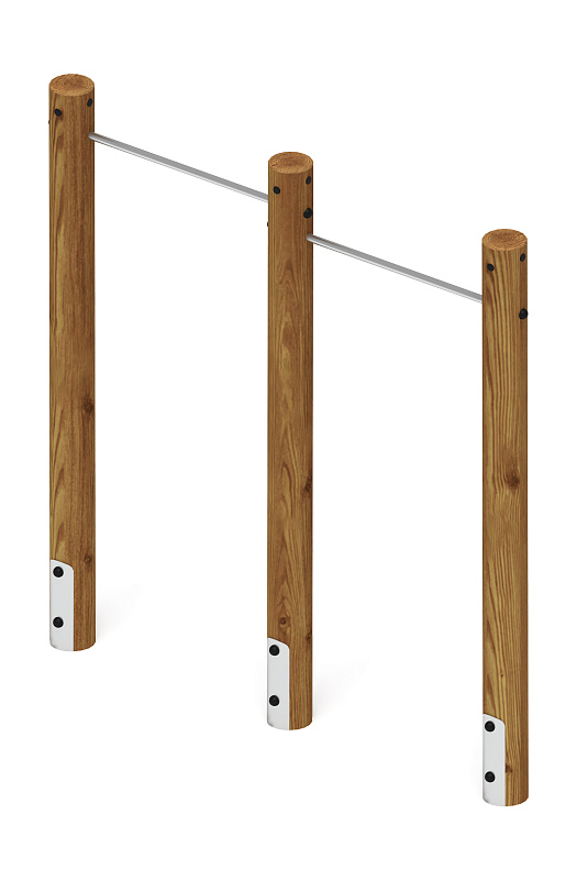 Турник взрослый двойной (лиственница темный) СО 2.20.09-Л.И1.01