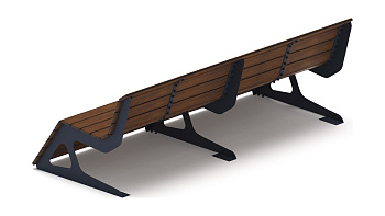 Скамья - МФ 42.02.05-20 (Темный дуб) Д:2400  (под анкера)