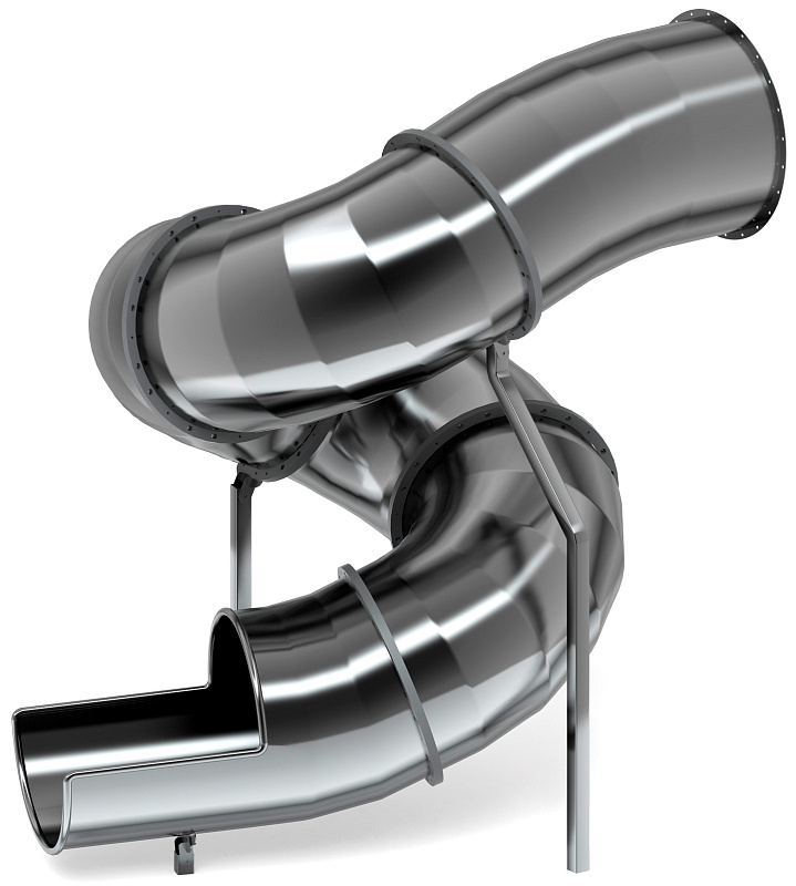 Горка тоннельная винтовая 2000 нержавеющая сталь SNST 2000.764