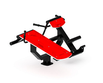 Гиперэкстензия+ лавка пресс (красный) СТ 038-11