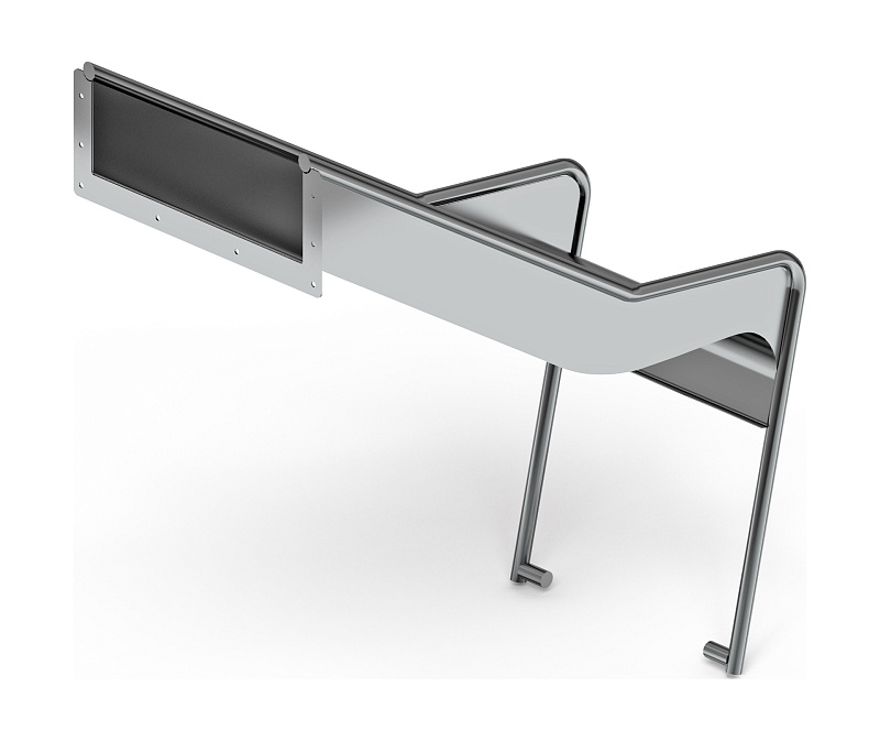 Горка из нержавеющей стали приставная 600 SNP 600.470-02