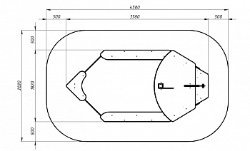 Песочница большая Катерок (Морской стиль) - ИО 5.03.02-02