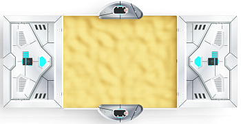 Песочница с крышкой средняя (Техно) - ИО 5.01.11-09