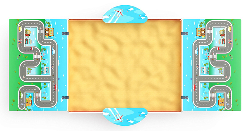 Песочница с крышкой средняя (Игра) - ИО 5.01.11-06