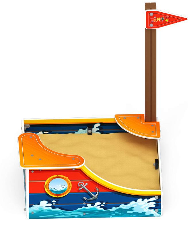 Песочница средняя Кораблик (Морской стиль) - ИО 5.03.01-01