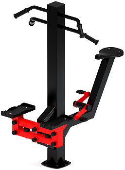 Степ+Вело (красный) - Уличный тренажер - СТ 018-11.И1