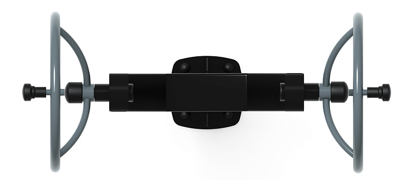 Рули (положение сидя) серый - Уличный тренажер - СТ 106-13