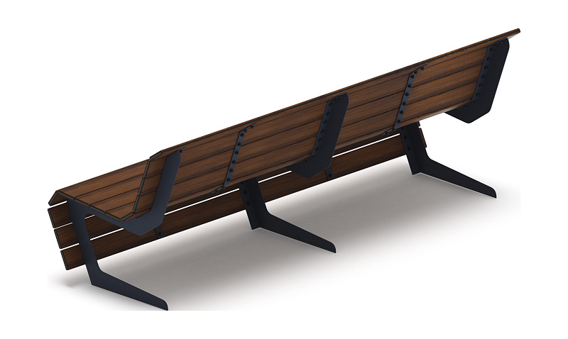 Скамья - МФ 42.02.02-20 (Темный дуб) Д:2400  (под анкера)