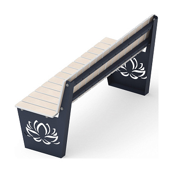 Скамья Лотос - МФ 42.02.01-01 (Светлый дуб)  (под анкера)