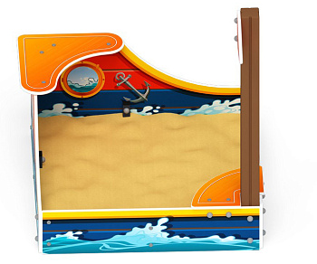 Песочница средняя Кораблик (Морской стиль) - ИО 5.03.01-01