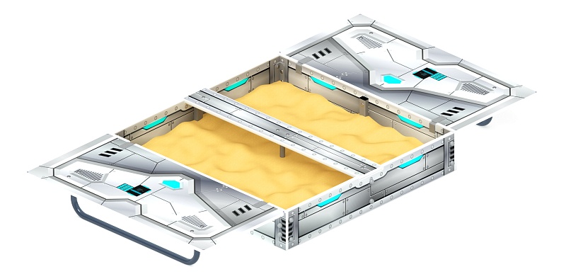 Песочница с крышкой средняя (Техно) - ИО 5.01.11-10