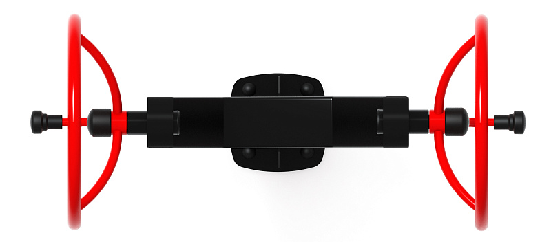 Рули (положение стоя) красный - Уличный тренажер - СТ 105-11