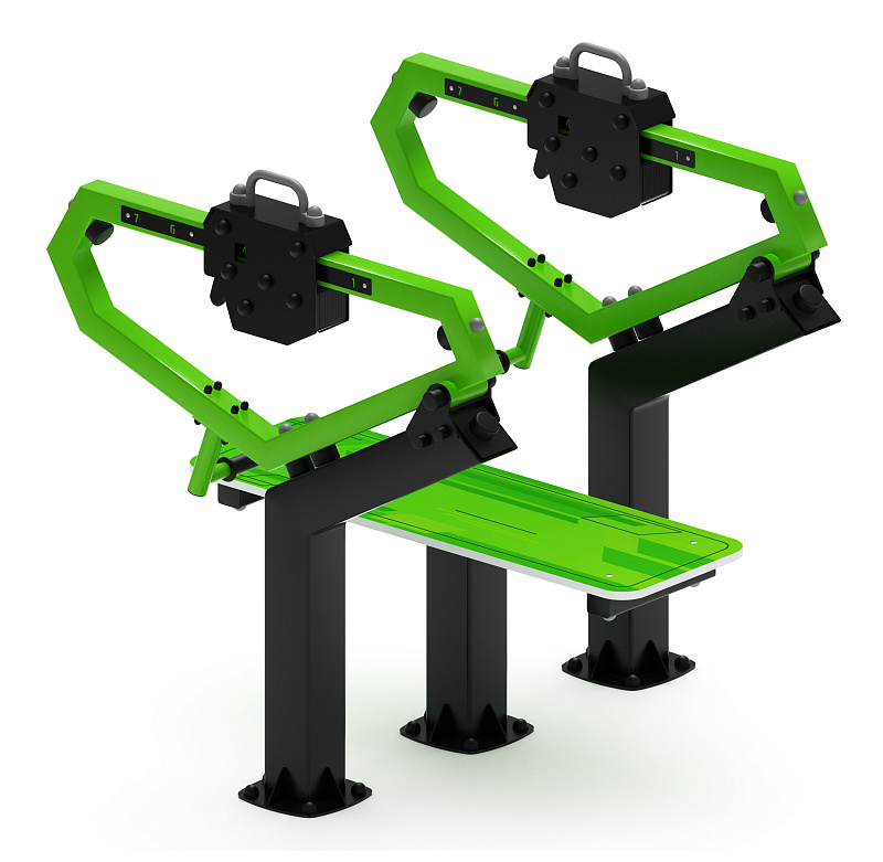 Жим лежа (зеленый) - Уличный тренажер - СТ 026-12.П