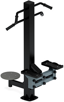 Степ+Твистер (серый) - Уличный тренажер - СТ 019-13