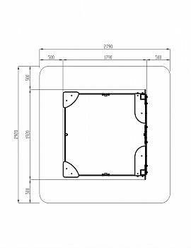 Песочница средняя с ограждением Королевство - ИО 5.15.01-01