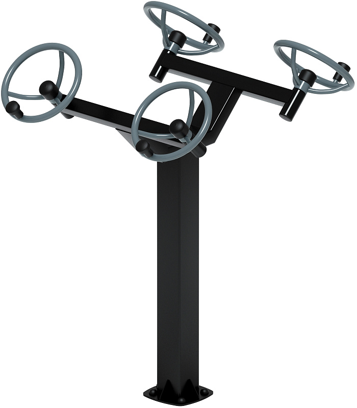 Рули (положение стоя) серый - Уличный тренажер - СТ 101-13