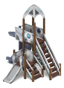 Космопорт (Серый) - ДИК 2.14.04-11.И1 - Игровой комплекс H=750 H=2000