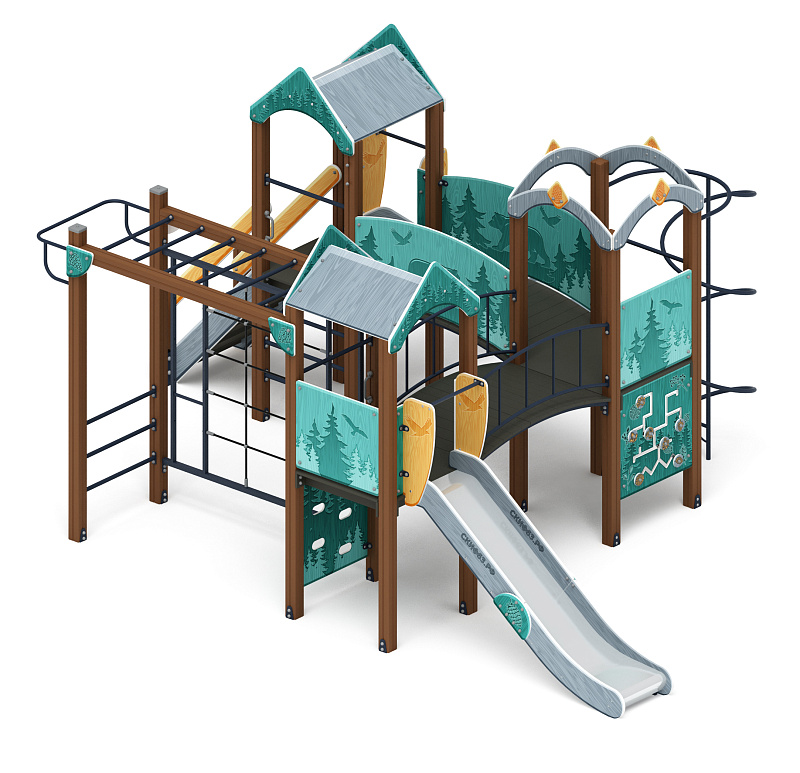 Городок (Тайга) - ДИК 2.01.3.01-03 - Игровой комплекс H=1200