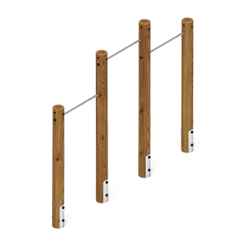 Турник взрослый тройной (лиственница темный) СО 2.20.10-Л.И1.01