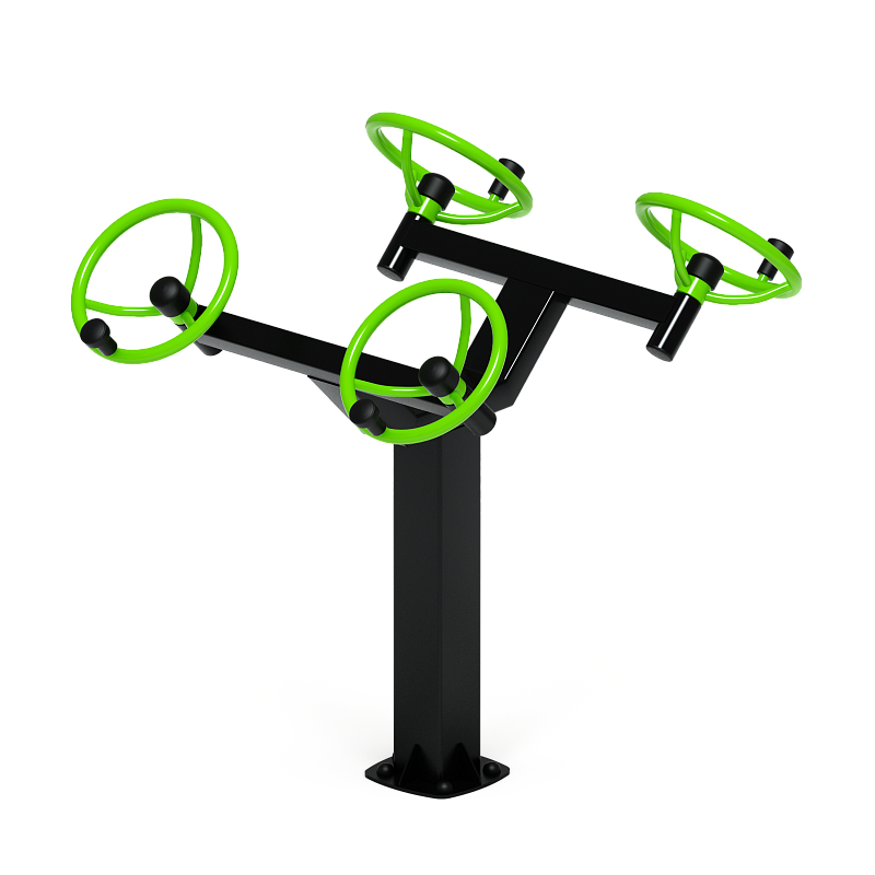 Рули (положение сидя) зеленый - Уличный тренажер - СТ 102-12