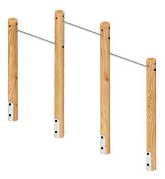 Турник взрослый тройной (лиственница) СО 2.20.10-Л.И1