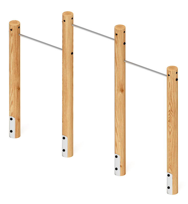 Турник взрослый тройной (лиственница) СО 2.20.10-Л.И1