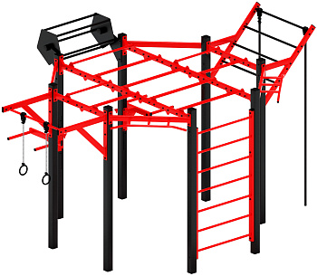 Многофункциональный спортивный комплекс (красный) МК 100.01-01