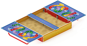 Песочница с крышкой средняя (Азбука) - ИО 5.01.11-01