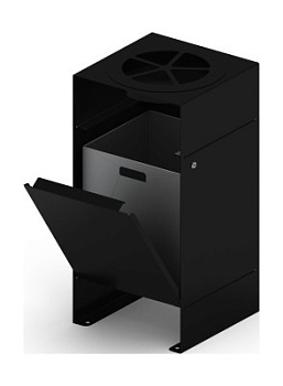 Урна парковая с пепельницей (черная) - МФ 50.02.05-01  (под анкера)