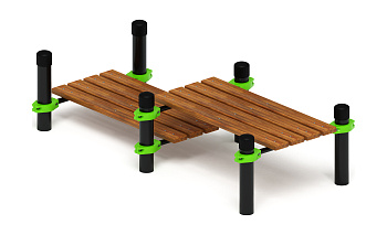 Гимнастическая скамья двойная разноуровневая