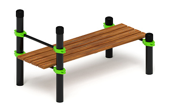 Гимнастическая скамья с фиксацией ступней