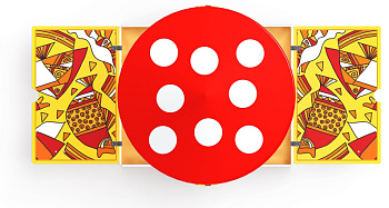 Песочница с крышкой средняя и навесом Грибок (Рыбы) - ИО 5.01.10-08